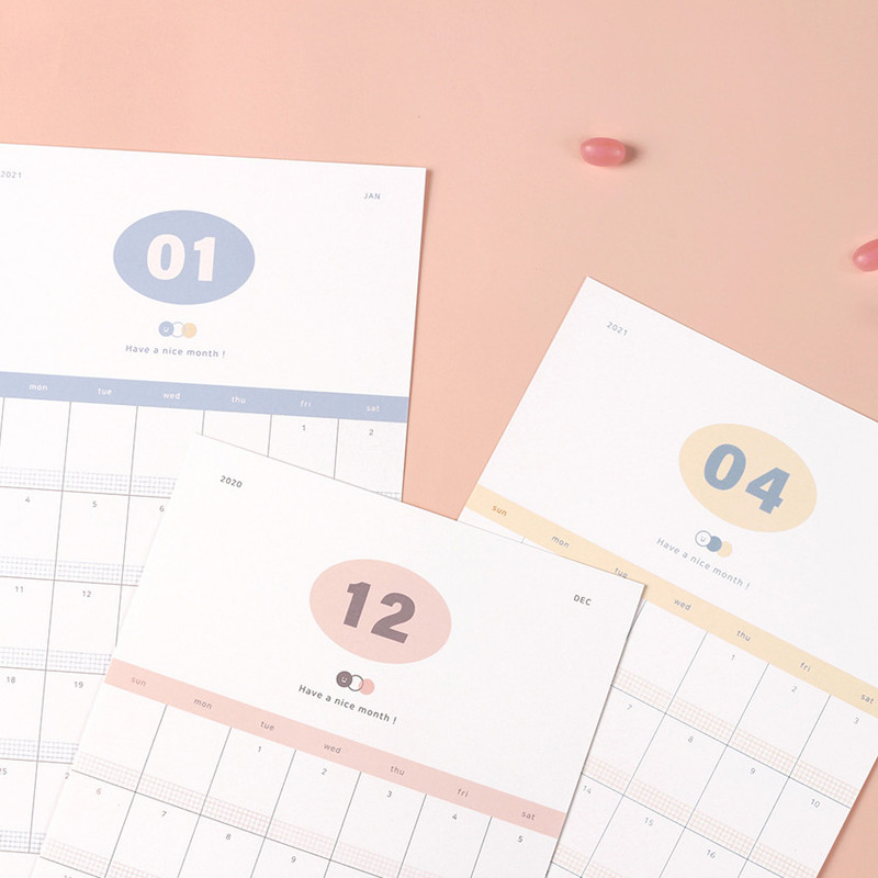 Dash And Dot 2021 Have a nice months calendar sheets