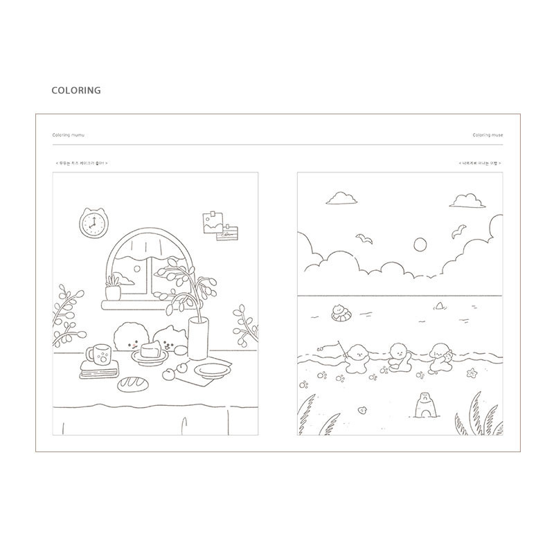 Coloring -  Dash And Dot 2021 Mongle Mongle dated weekly diary planner