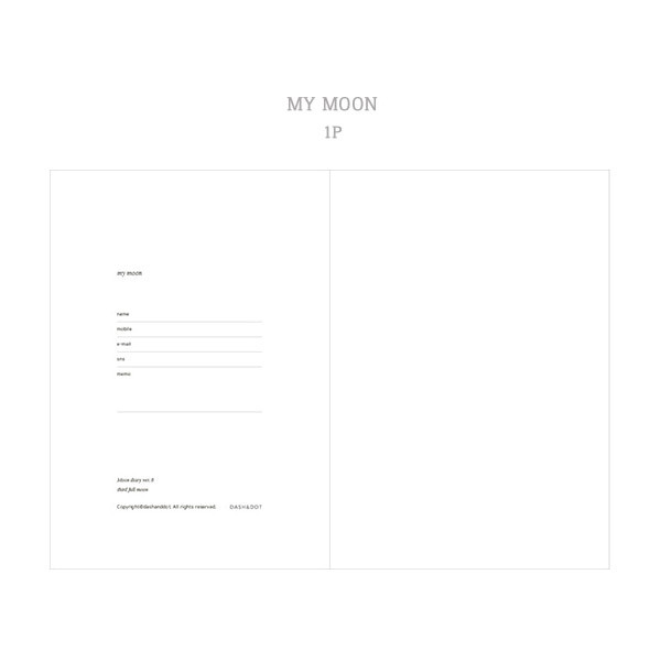 My Moon - Dash And Dot 2021 Moon large dated weekly diary planner