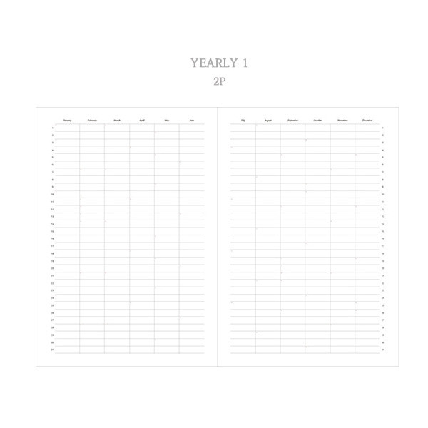 Yearly plan 1 - Dash And Dot 2021 Moon large dated weekly diary planner