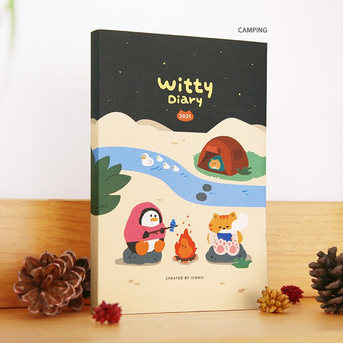 Camping - ICONIC 2021 Witty dated weekly diary planner