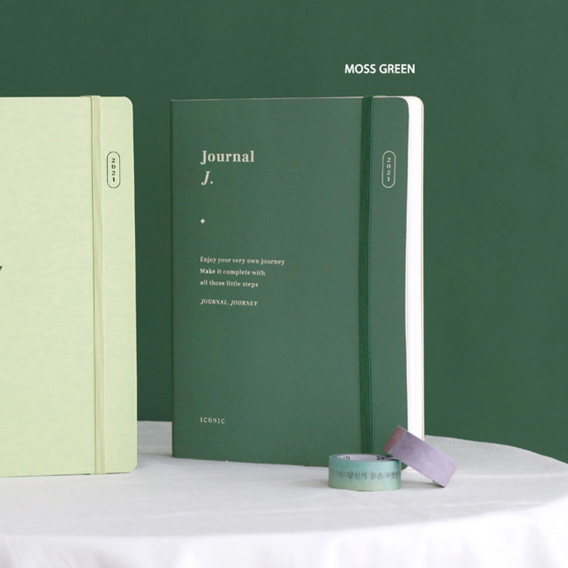Moss Green - ICONIC 2021 Journal Journey dated weekly diary planner Moss Green - ICONIC 2021 Journal Journey dated weekly diary planner