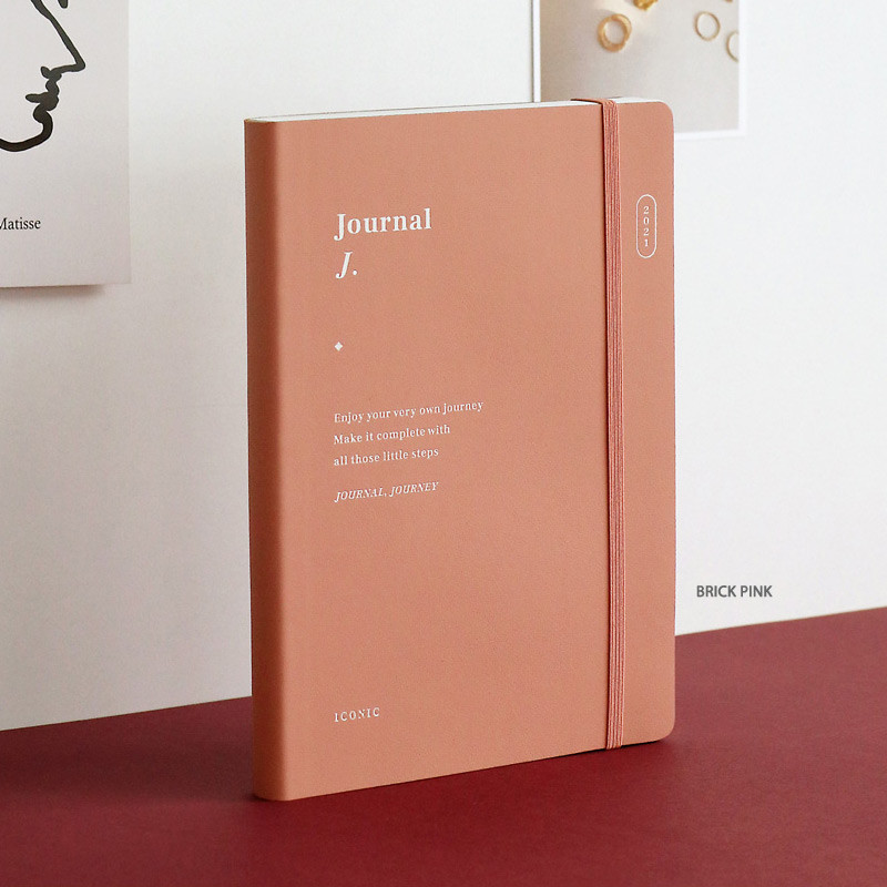 Brick Pink - ICONIC 2021 Journal Journey dated weekly diary planner Brick Pink - ICONIC 2021 Journal Journey dated weekly diary planner