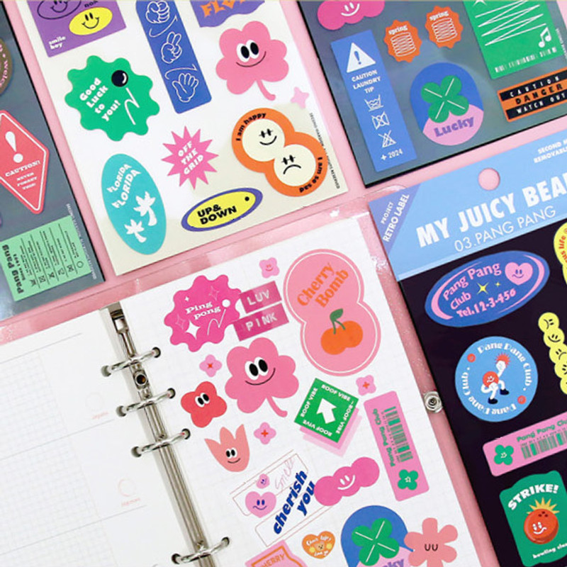 Project retro label my juicy bear removable sticker Project retro label my juicy bear removable sticker
