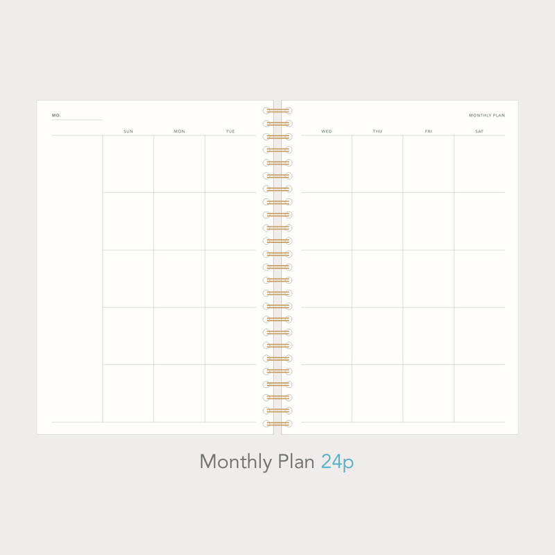 Monthly plan - PAPERIAN Standard A5 dateless monthly diary planner