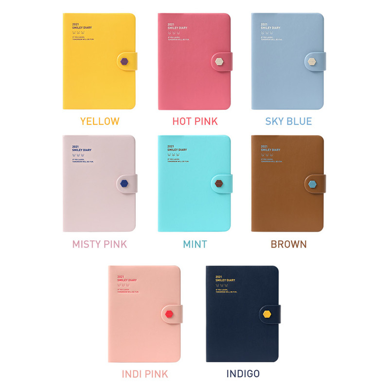 Color - Monopoly 2021 Smiley dated daily diary with tray