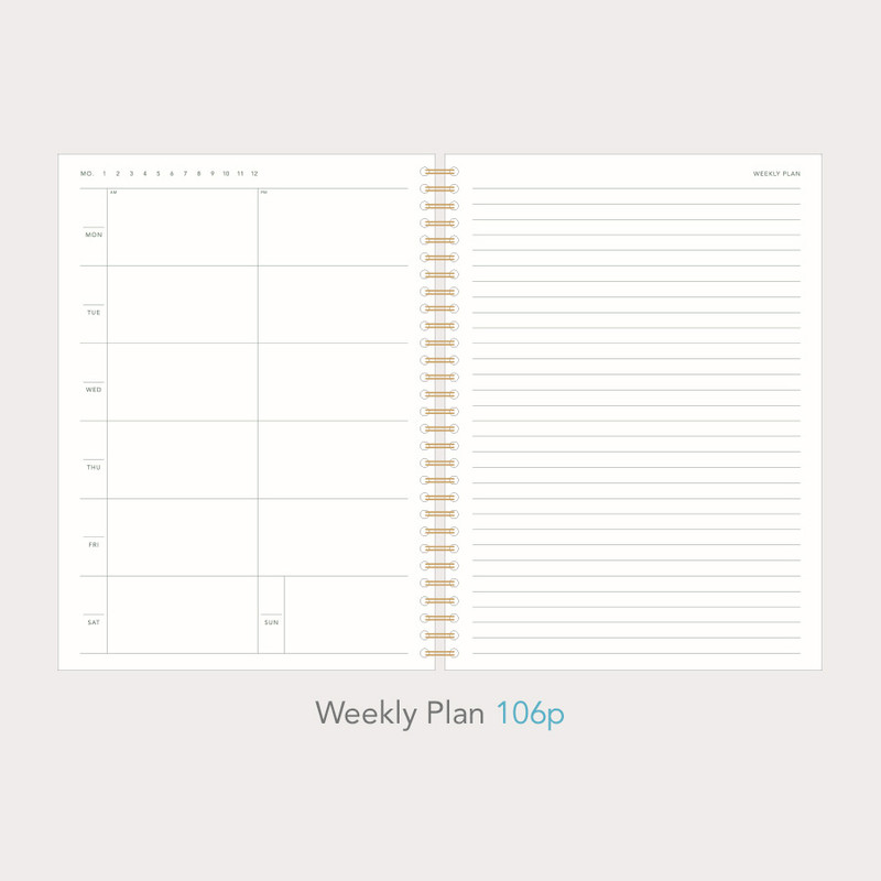Weekly plan - PAPERIAN Standard B5 dateless weekly diary planner