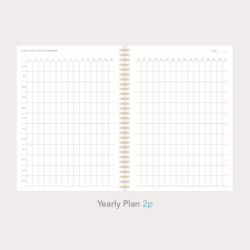 Yearly plan - PAPERIAN Standard B5 dateless weekly diary planner