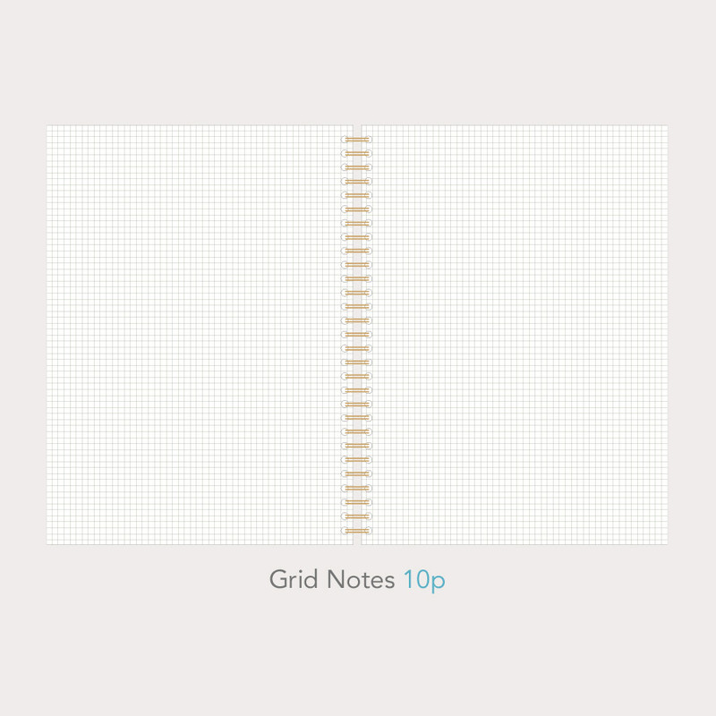 Grid note - PAPERIAN Standard B5 dateless weekly diary planner
