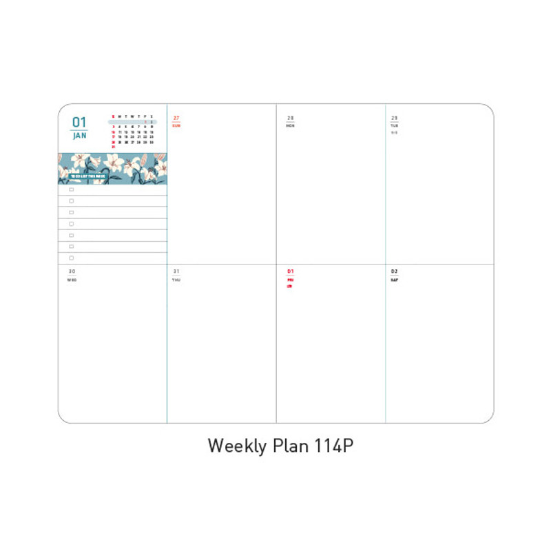 Weekly plan - Ardium 2021 Flower dated weekly diary planner Weekly plan - Ardium 2021 Flower dated weekly diary planner