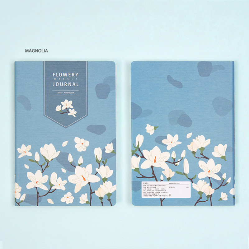 Magnolia - Ardium 2021 Flower dated weekly diary planner Magnolia - Ardium 2021 Flower dated weekly diary planner