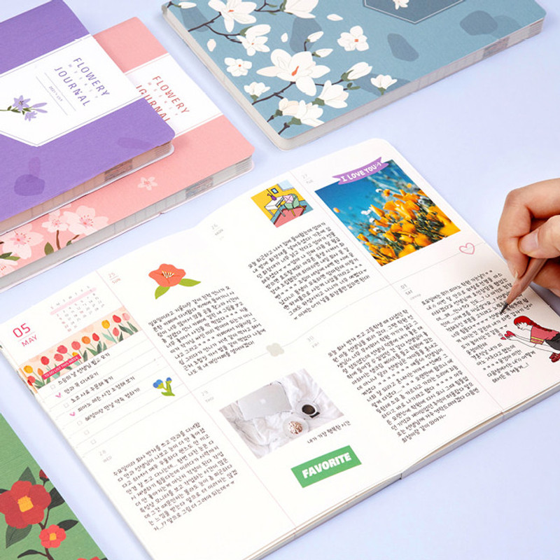 Ardium 2021 Flower dated weekly diary planner Ardium 2021 Flower dated weekly diary planner