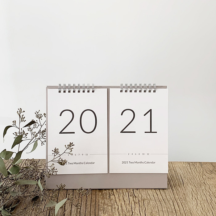 N.IVY 2021 Two months standing monthly desk calendar