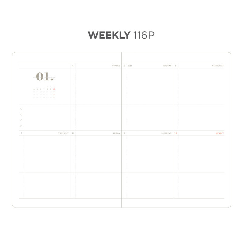 Weekly plan - After The Rain 2021 Dot your day dated weekly diary planner