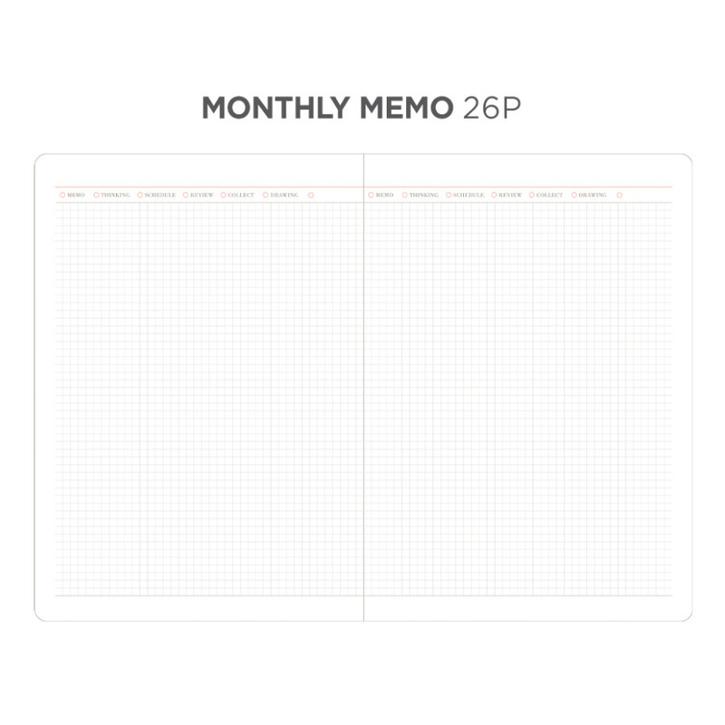 Monthly memo - After The Rain 2021 Dot your day dated weekly diary planner