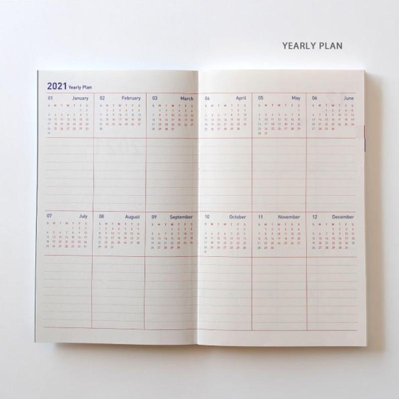 Yearly plan - Jam Studio 2021 OH dated weekly diary planner