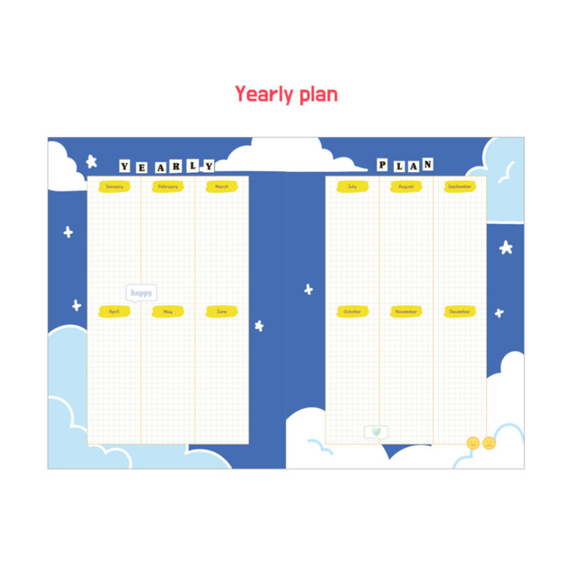 Yearly plan - DESIGN GOMGOM Reeli A5 6-ring dateless weekly planner