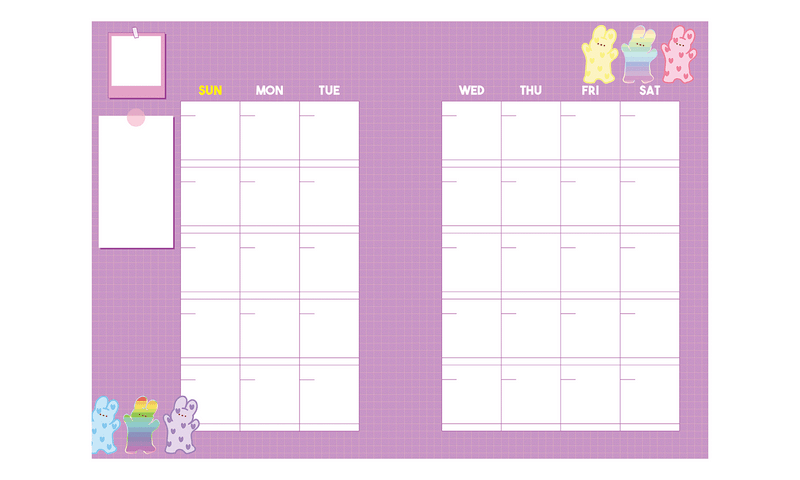 Monthly plan - DESIGN GOMGOM Reeli A5 6-ring dateless weekly planner