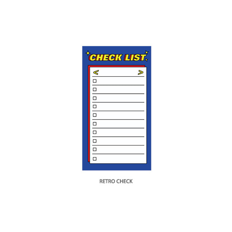 Retro Check - Ardium Color point checklist blank memo notepad ver2 Retro Check - Ardium Color point checklist blank memo notepad ver2