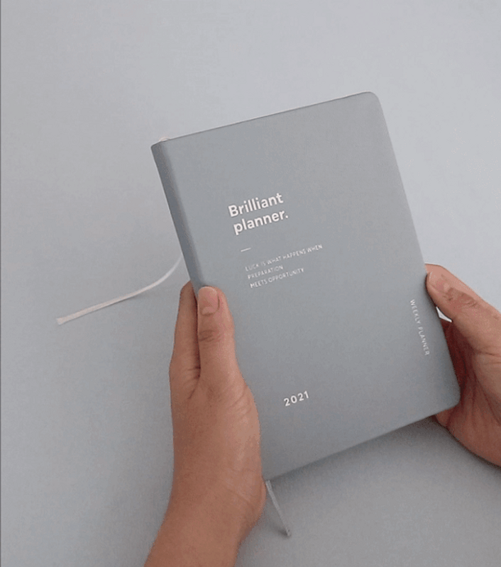 Two ribbon bookmarks - ICONIC 2021 Brilliant dated weekly diary planner