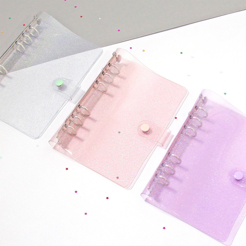 3 colors - Second mansion Twinkle transparent A6 6 ring binder cover 3 colors - Second mansion Twinkle transparent A6 6 ring binder cover