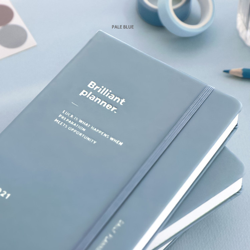 Pale Blue - ICONIC 2021 Brilliant dated daily diary planner