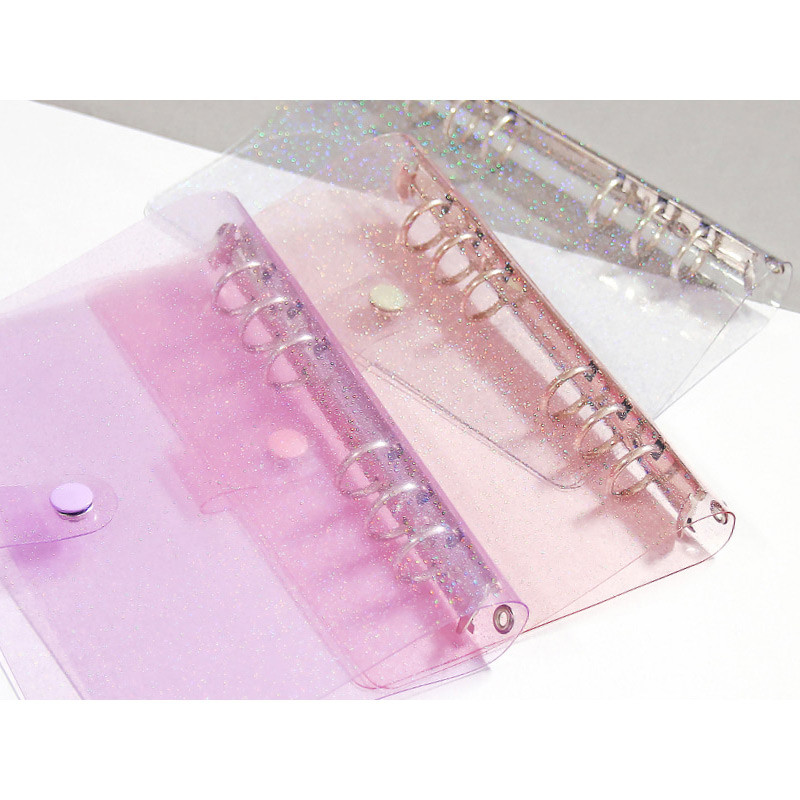 Detail of Twinkle transparent A5 6 ring binder cover