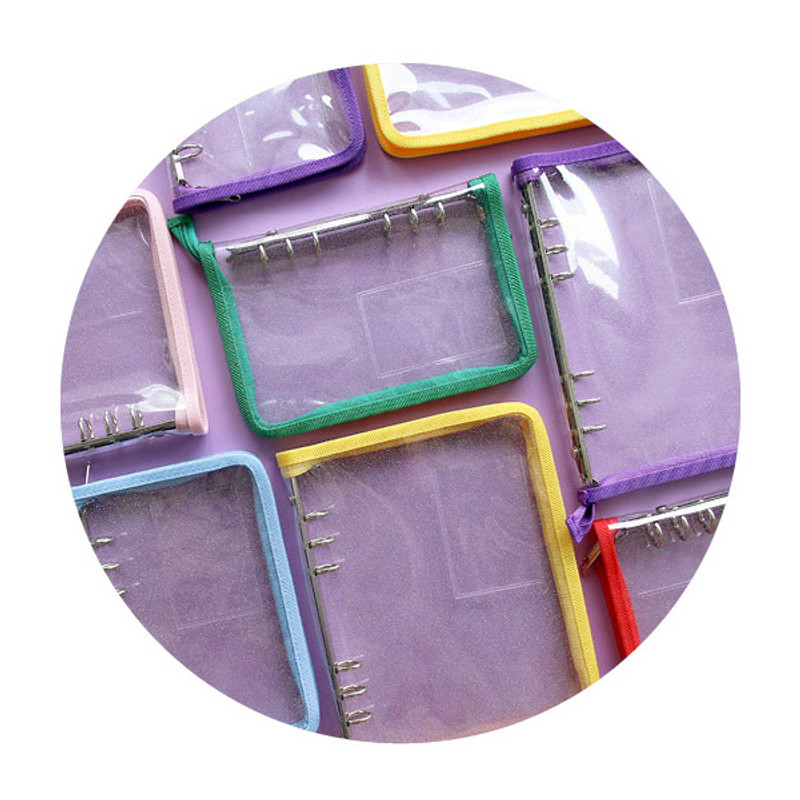 Twinkle PVC cover  -Second Mansion Zipper twinkle A5 size 6-ring binder cover Twinkle PVC cover  -Second Mansion Zipper twinkle A5 size 6-ring binder cover