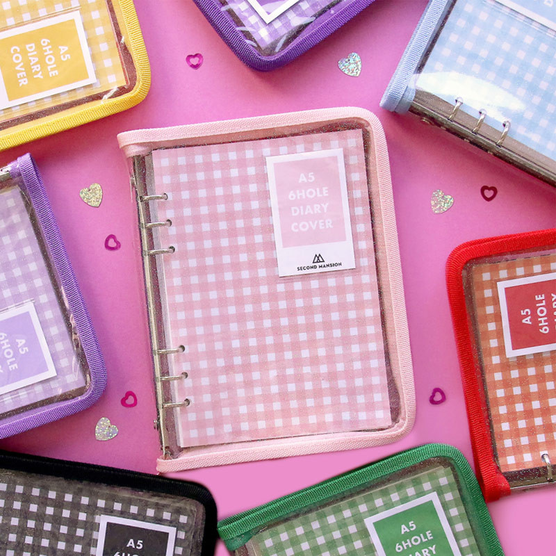 Second Mansion Zipper twinkle A5 size 6-ring binder cover Second Mansion Zipper twinkle A5 size 6-ring binder cover