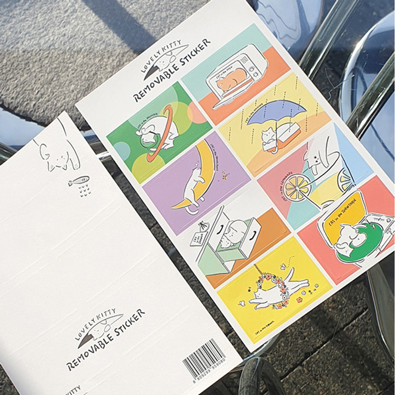 N.IVY Lovely kitty removable sticker set N.IVY Lovely kitty removable sticker set