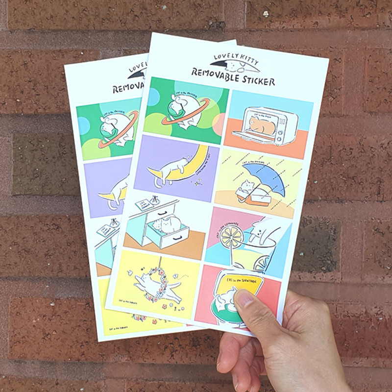 N.IVY Lovely kitty removable sticker set N.IVY Lovely kitty removable sticker set