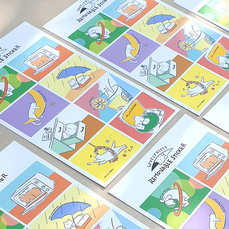 N.IVY Lovely kitty removable sticker set N.IVY Lovely kitty removable sticker set