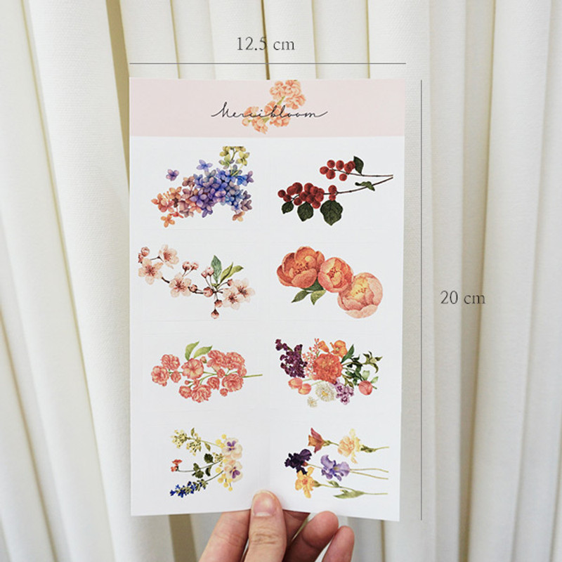 Size - N.IVY Merci bloom removable sticker set Size - N.IVY Merci bloom removable sticker set