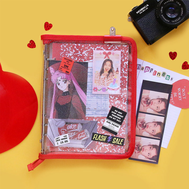 Cool kids zipper A5 6-ring dateless weekly diary planner 