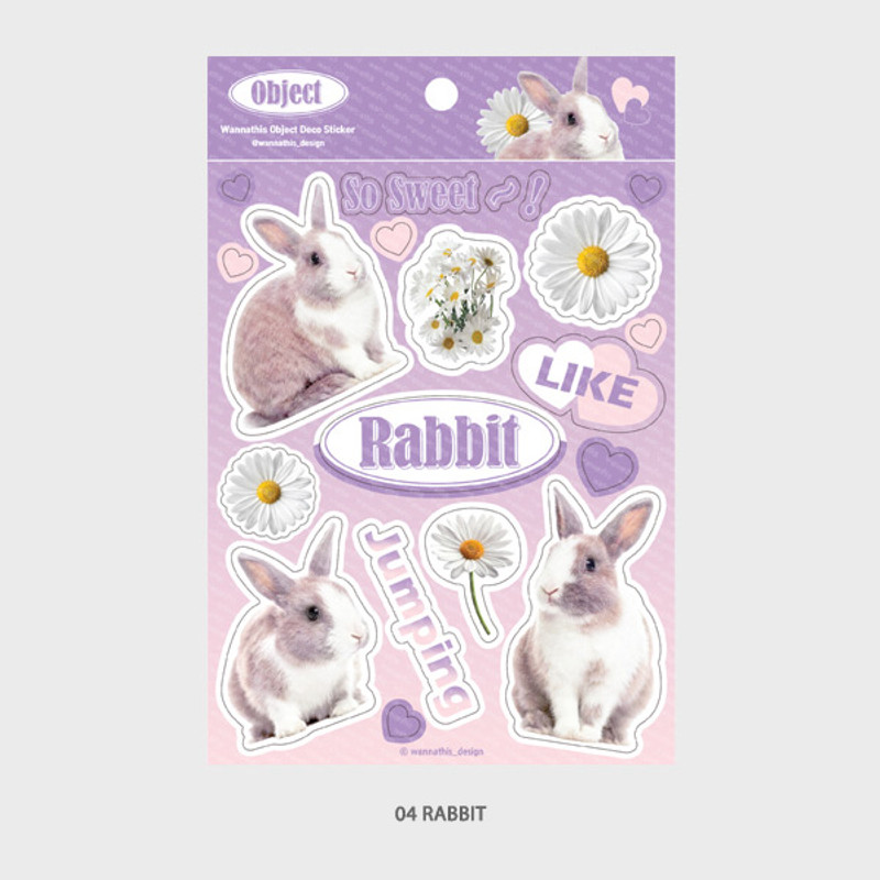 04 Rabbit - Wanna This Object removable deco sticker