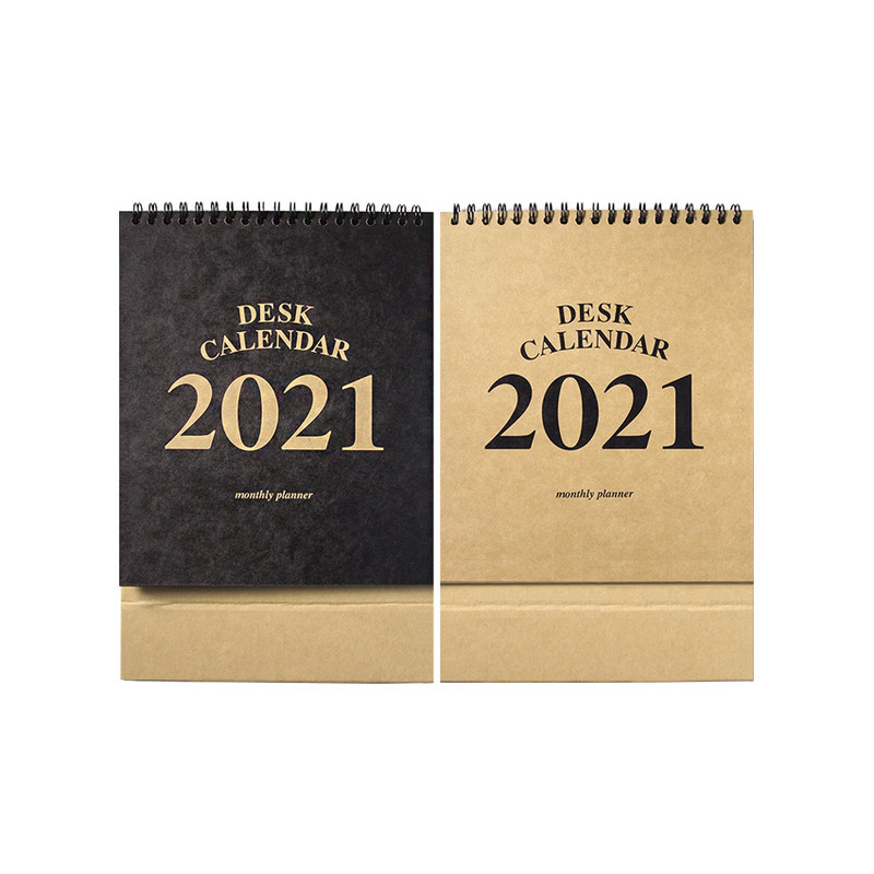 2young 2021 Kraft monthly desk calendar