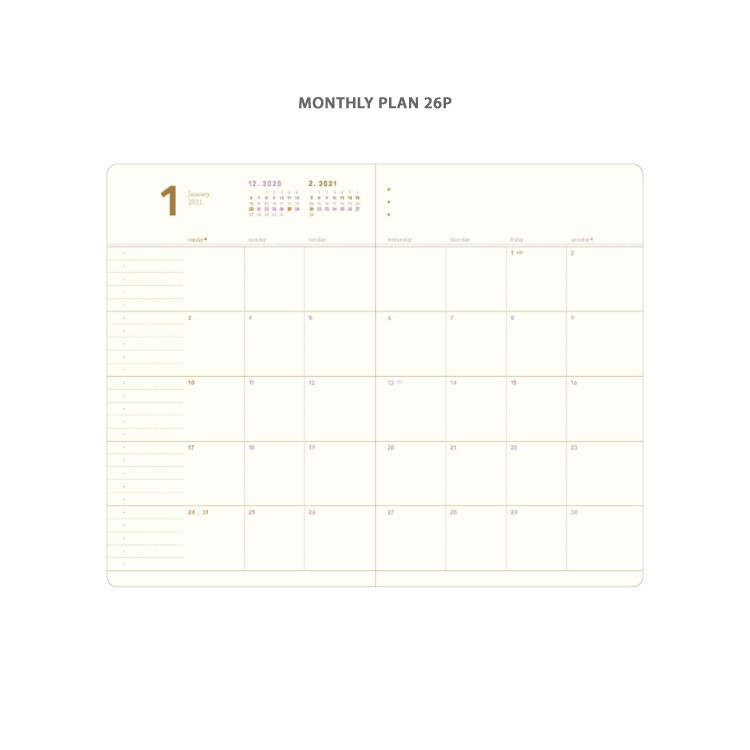 Monthly plan - 2021 Making memory medium dated weekly planner
