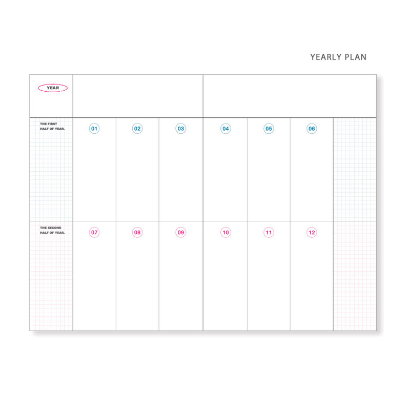 Yearly plan - Wanna This Object dateless weekly diary with sticker