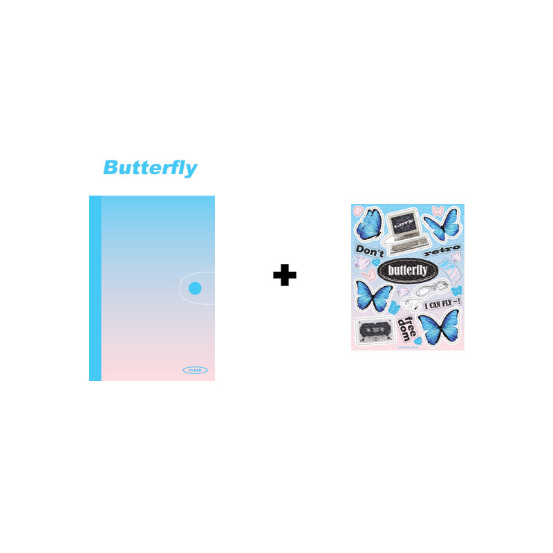 Butterfly - Wanna This Object dateless weekly diary with sticker