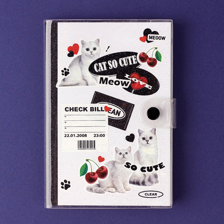 Cat - Wanna This Object dateless weekly diary with sticker