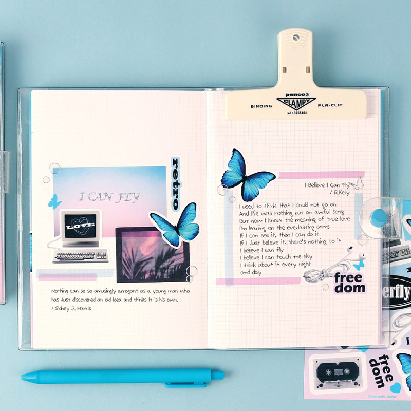Free note - Wanna This Object dateless weekly diary with sticker