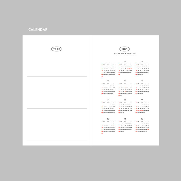 Calendar - GMZ 2021 Daily log button dated weekly diary planner