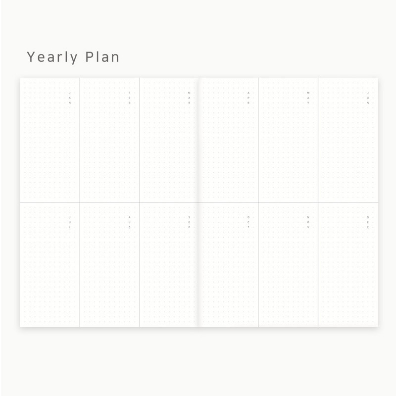 Yearly plan - Eedendesign Hello month B5 dateless monthly planner