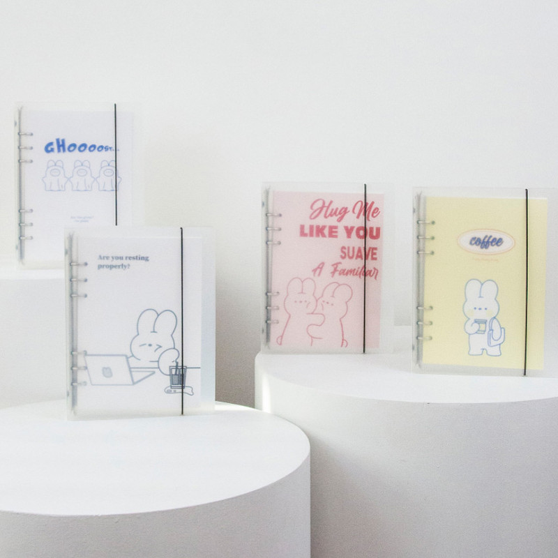 DESIGN GOMGOM Leeli hardcover 6-ring dateless weekly diary