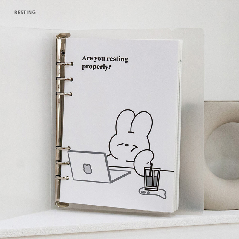 Resting - DESIGN GOMGOM Leeli hardcover 6-ring dateless weekly diary