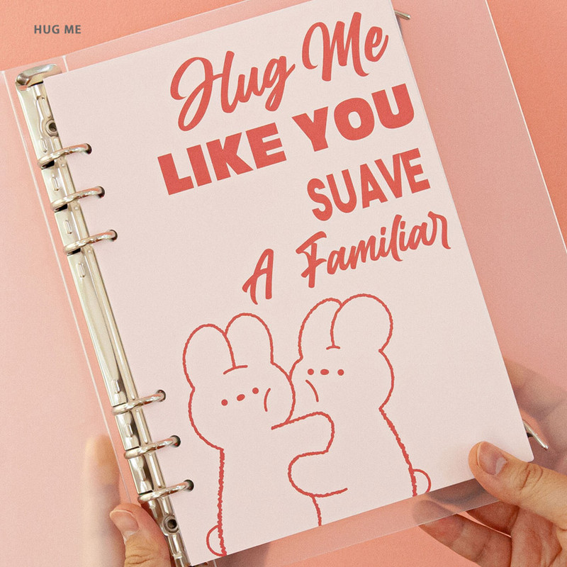 Hug me - DESIGN GOMGOM Leeli hardcover 6-ring dateless weekly diary