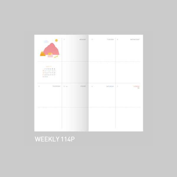 Weekly plan - After The Rain 2021 Cloud story dated weekly diary planner