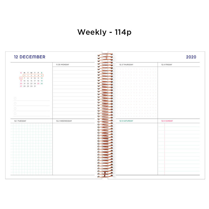 Weekly plan - 2021 Wire Quote PU hardcover dated weekly planner
