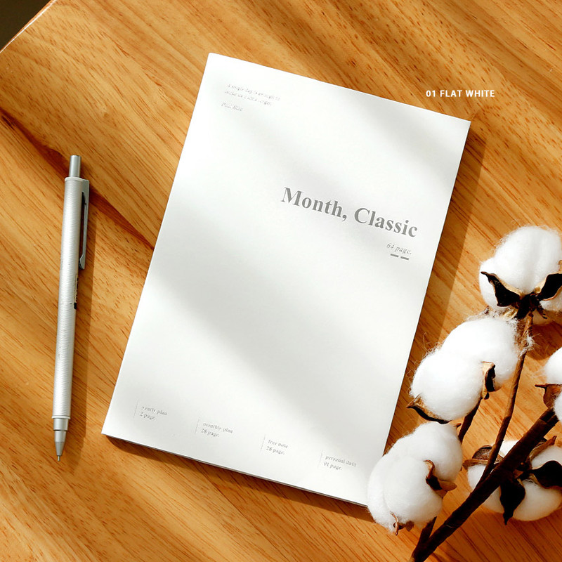 Flat white - Wanna This 2021 Month classic medium dated monthly planner Flat white - Wanna This 2021 Month classic medium dated monthly planner