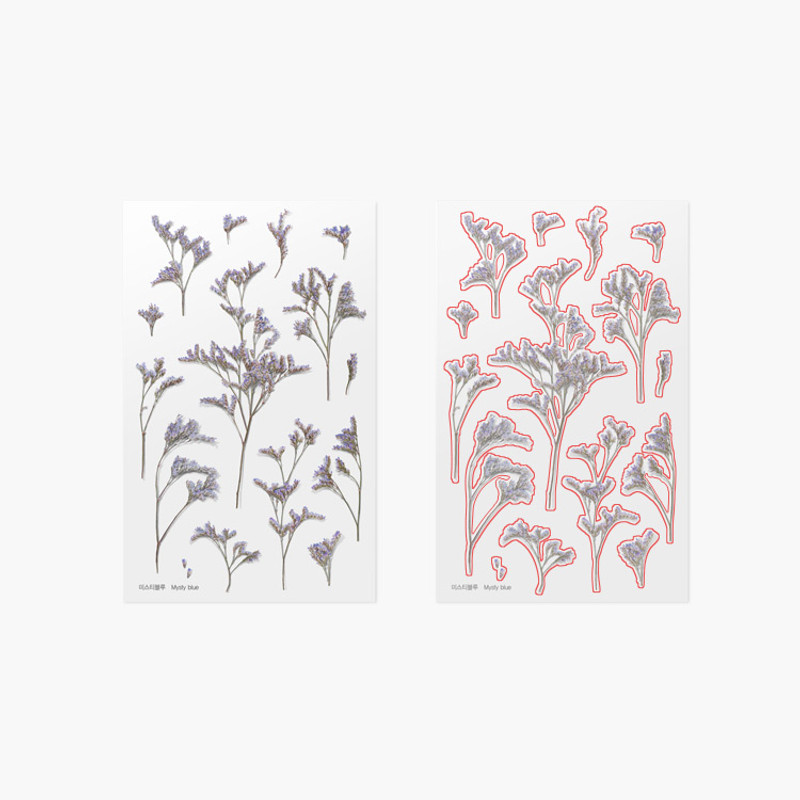 Appree Misty blue pressed flower sticker Appree Misty blue pressed flower sticker